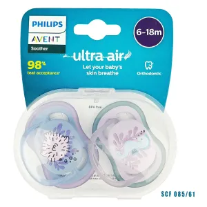 Philips Avent Ultra Air Baby Soother for 6–18 Months – SCF 085/61